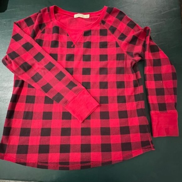 Closet Clearance Plus Size Buffalo Plaid Crew Neck - Picture 1 of 6